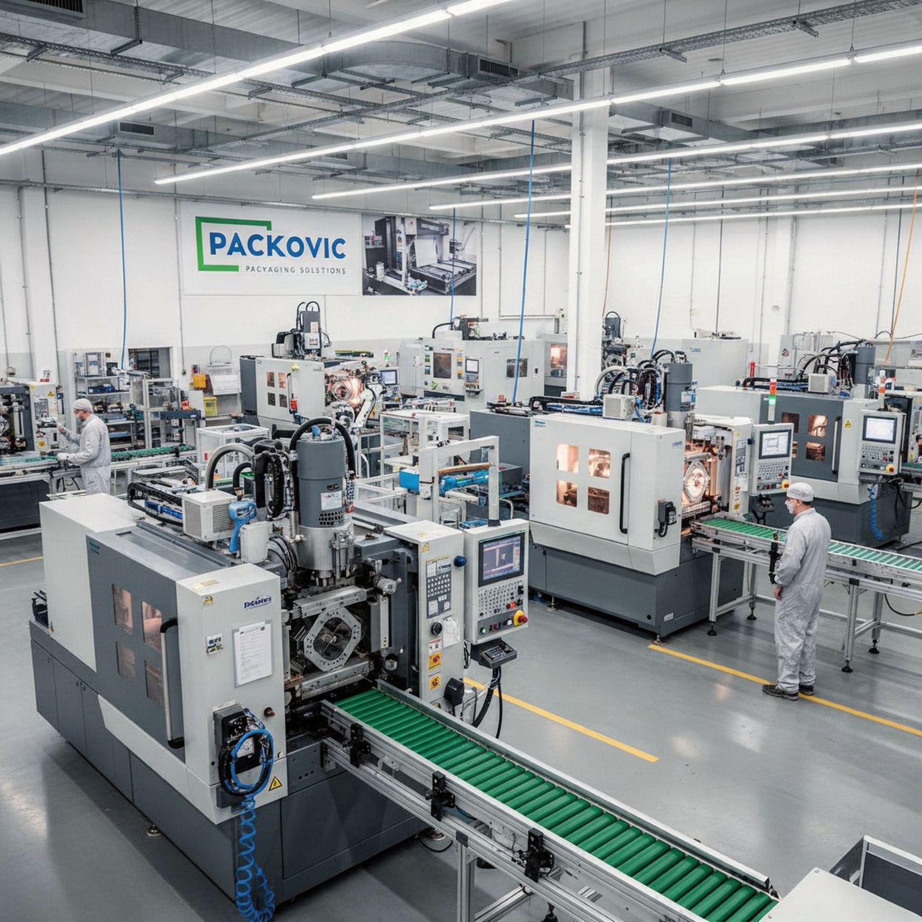 modern industrial factory production capacity warehouse with large storage tanks and equipment, professional industrial photography